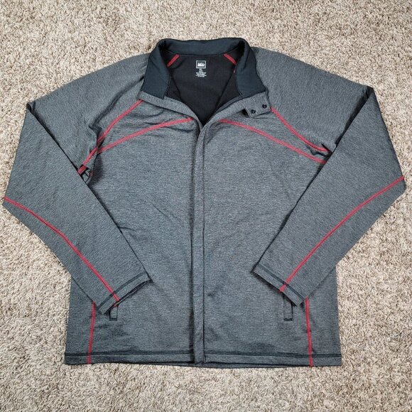 REI Other - REI Full Zip Jacket Men's Size XL Thumbholes Stretch Sweater Gray/Red Activewear